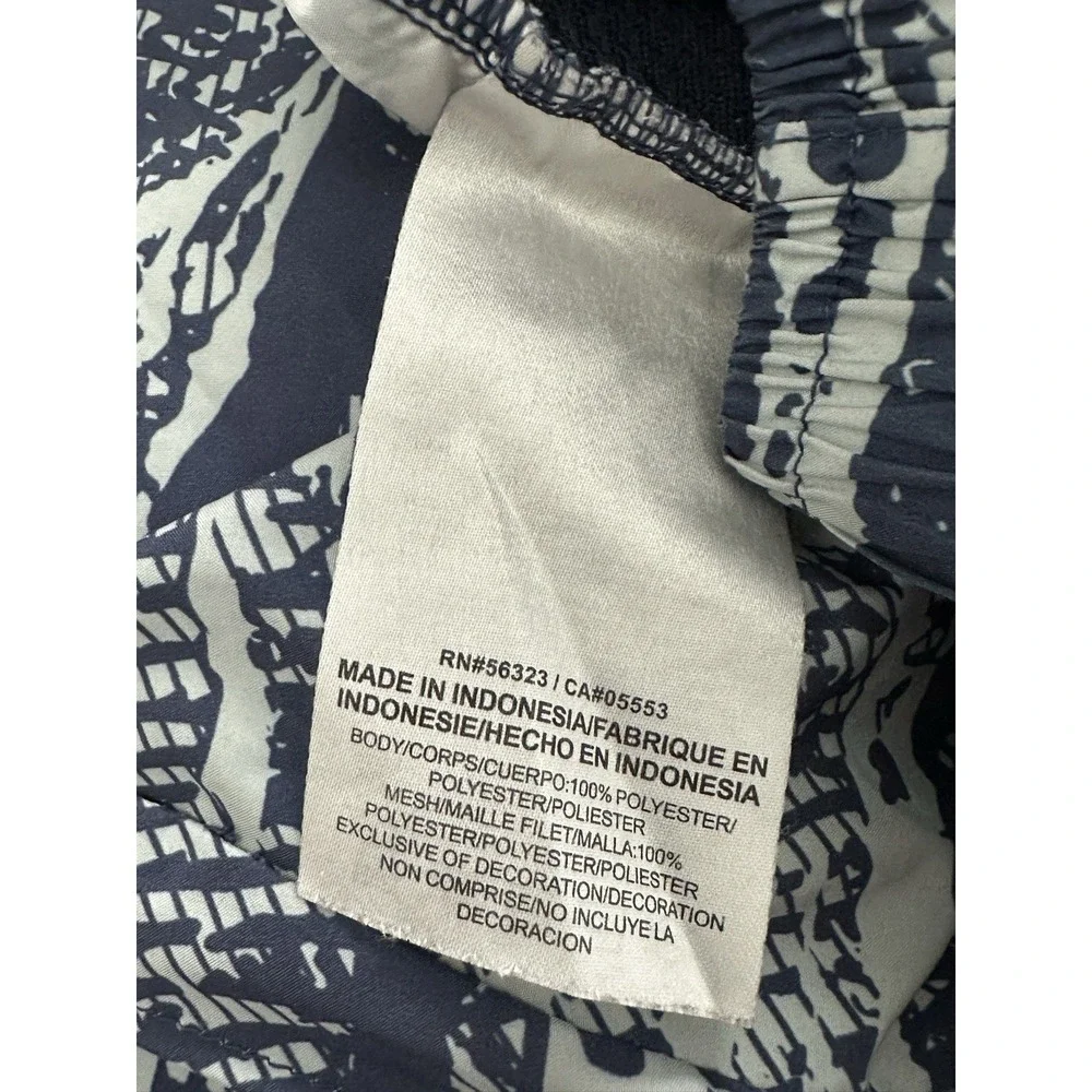 Nike Penn State Nittany Lions AOP Woven Shorts Men Navy White Swim Trunks Size L